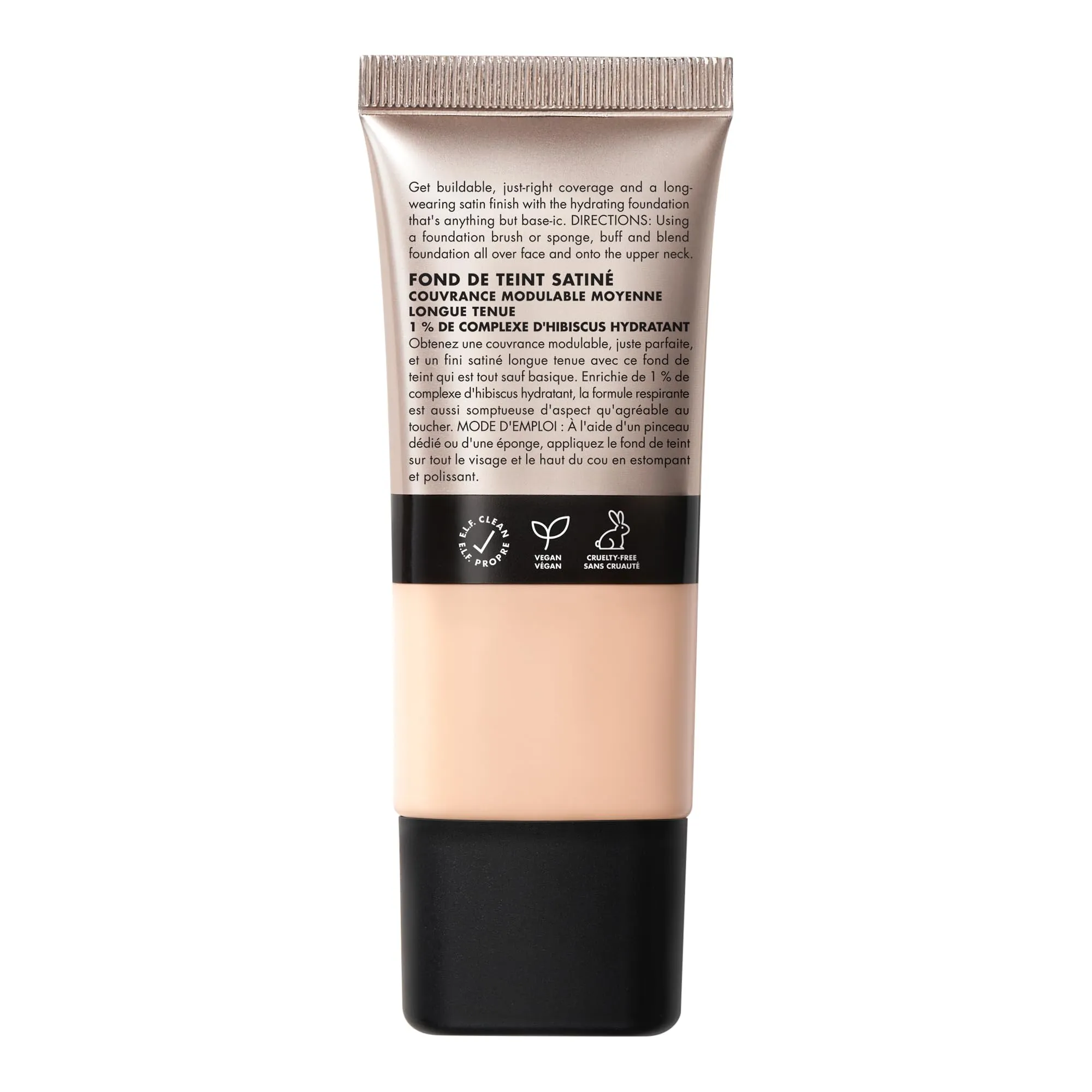 e.l.f. Soft Glam Foundation, Medium Coverage, Long-Lasting & Buildable Foundation For A Smooth, Satin Finish, Vegan & Cruelty-Free, 14 Fair Cool