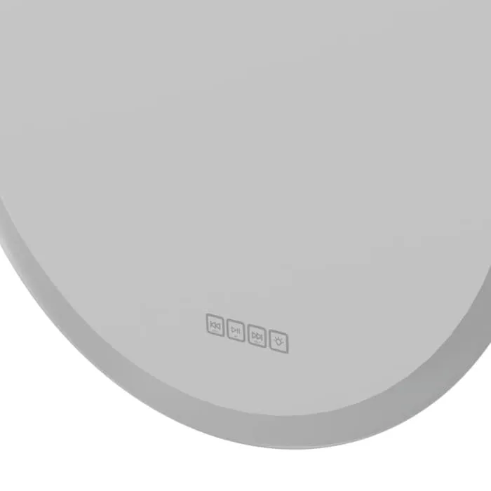 Embellir Bluetooth Led Wall Mirror With Light 60cm Bathroom Decor Round Mirrors