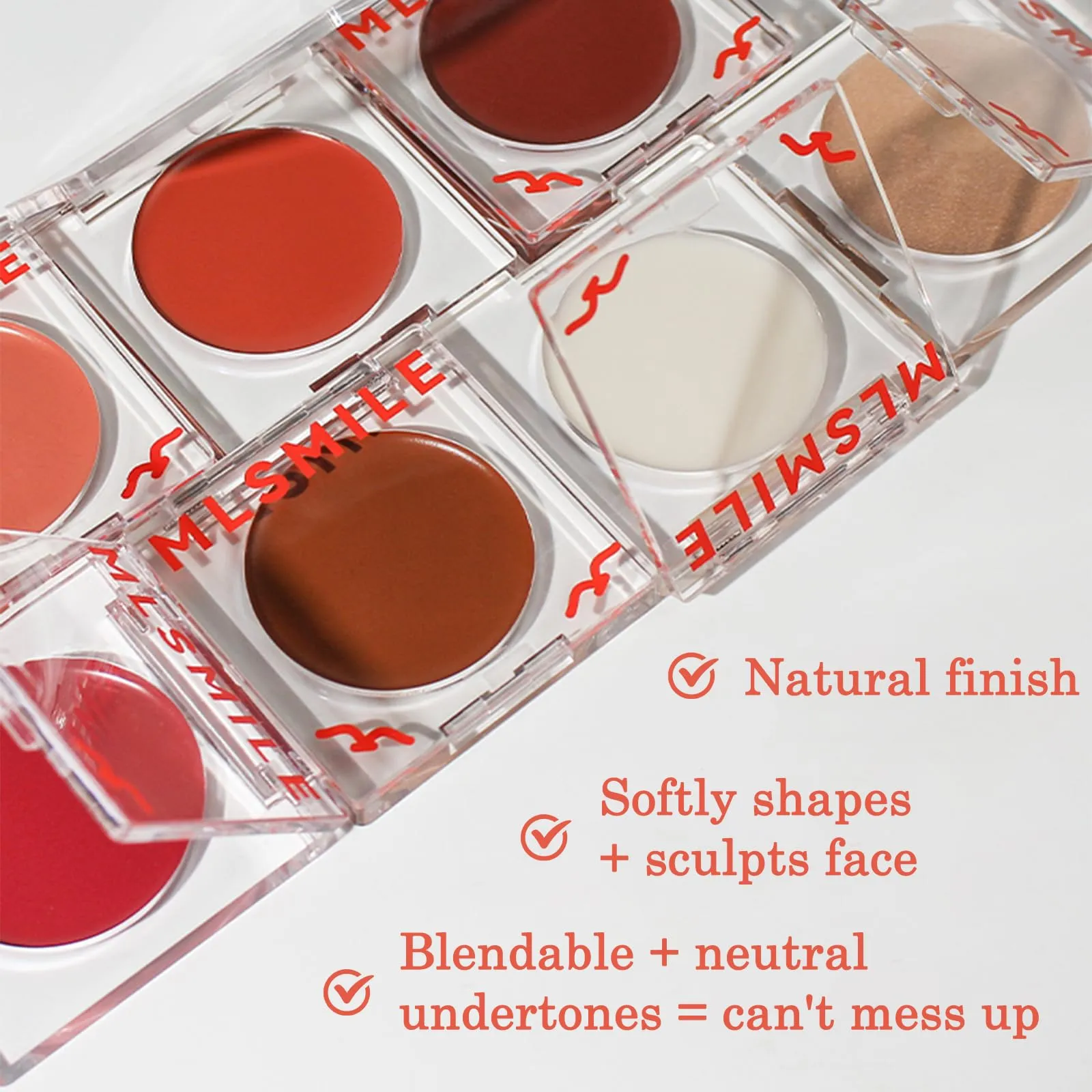 Erinde Cream to Gel Blush for Cheek and Lip Tint, Buildable & Blendable Ultra Pigmented Formula, Matte Dewy Finish, Multi-Purpose Cheek and Lip Cream Blusher, Natural Makeup for Glowing Skin, 03#
