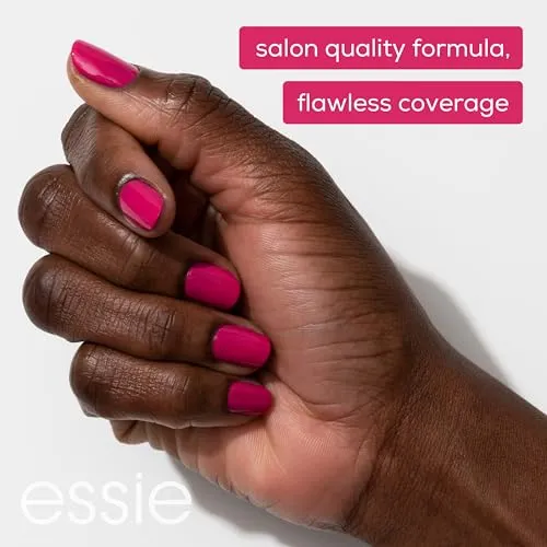 essie salon-quality nail polish, vegan, pink, cream, blushin' & crushin', 0.46 fl oz