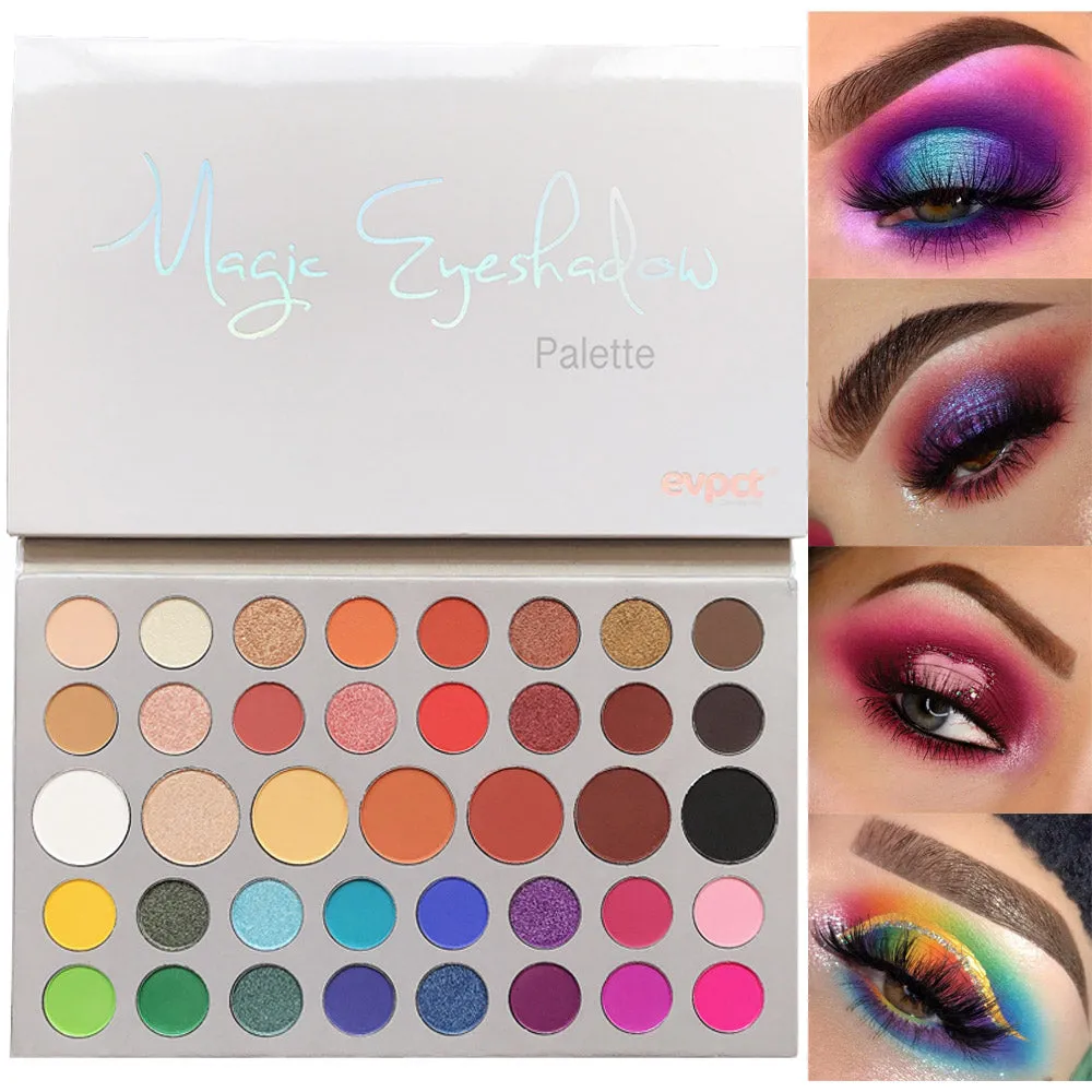 evpct 39 Color Rainbow Matte and Shimmer Eyeshadow sombras de ojos Palette Makeup Pallet,Bright Colorful Dark Eyeshadow palette Paletts High Pigmented Long Lasting Waterproof paleta de maquillaje
