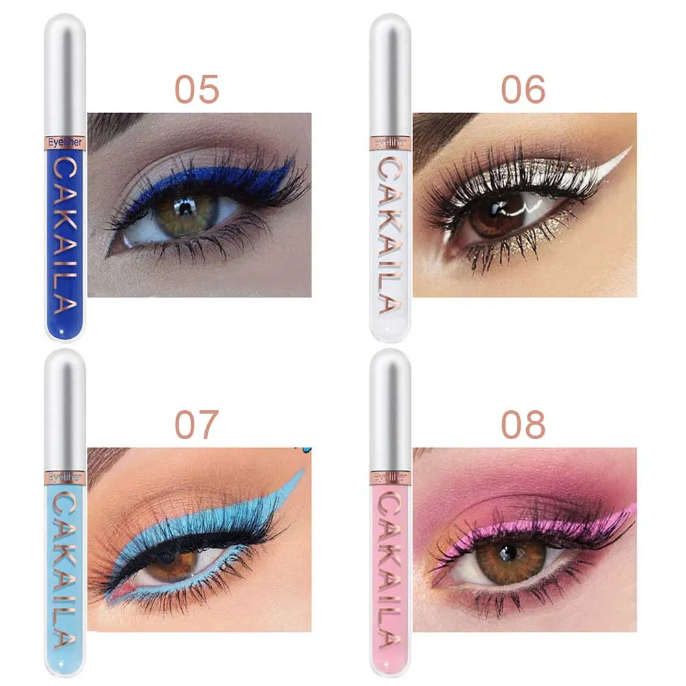 evpct 8 Colors Matte Liquid Eyeliner Colorful Set,Black Blue White Green Red Pink Colored Liquid Eyeliner Pen Kit Eye Liners for Women Waterproof Smudgeproof Long Lasting Rainbow Eyeliner Pencils 01