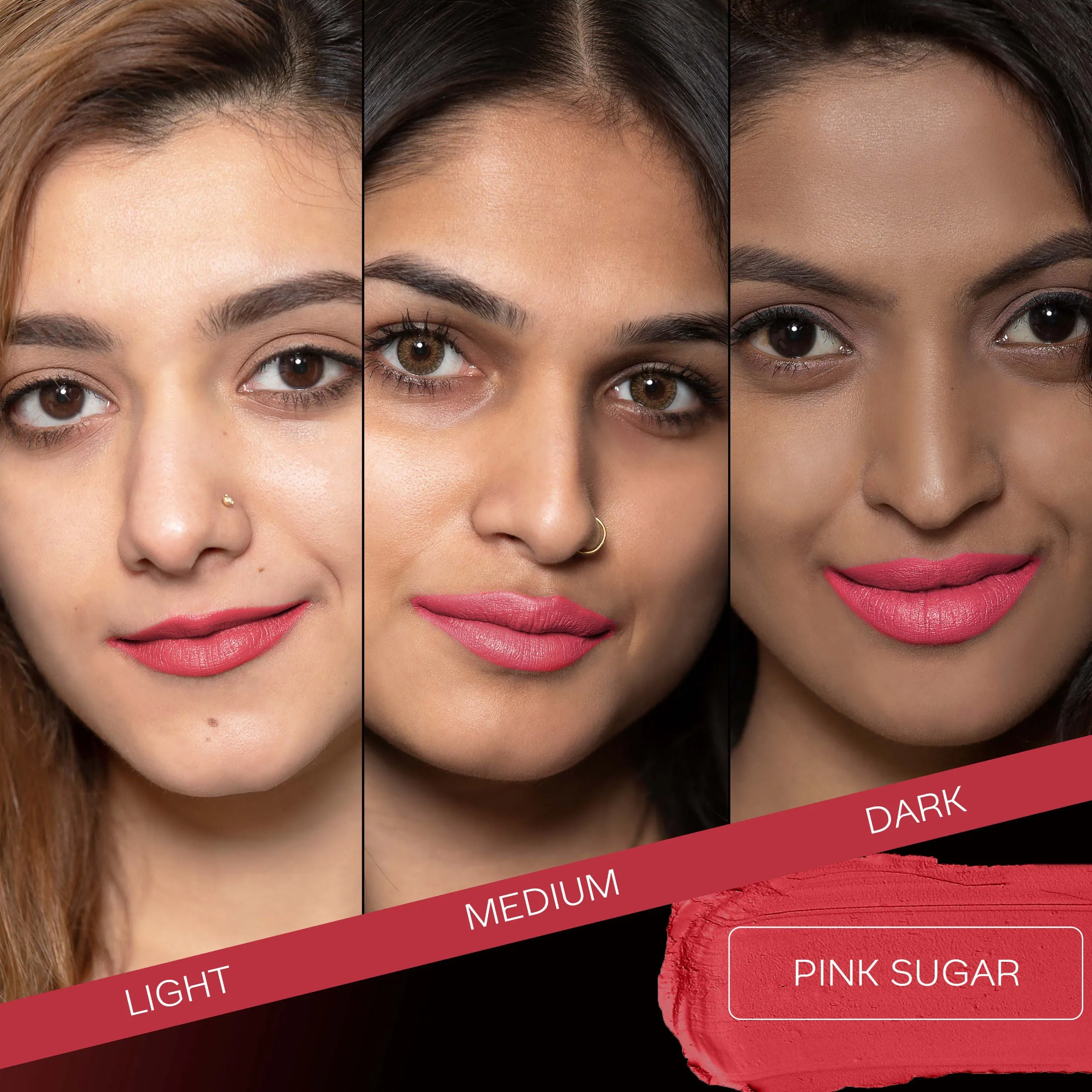 Faces Canada Weightless Matte Lipstick |Jojoba and Almond Oil enriched| Highly pigmented | Smooth One Stroke Weightless Color | Keeps Lips Moisturized | Shade - Pink Sugar 4.5 g