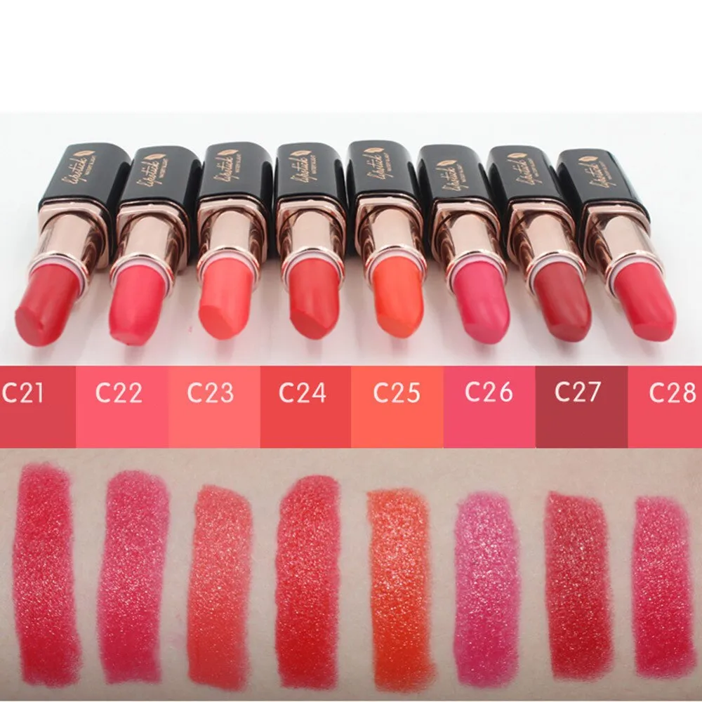 Fashion Lipstick Beauty Cosmetics Waterproof Long-lasting Women Velvet Matte Lipstick Lip Gloss Professional Makeup