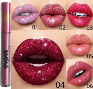 Fashion Matte to Glitter Liquid Lipstick Cosmetics Long Lasting  Waterproof Lips Metallic Lip Gloss Beauty Makeup