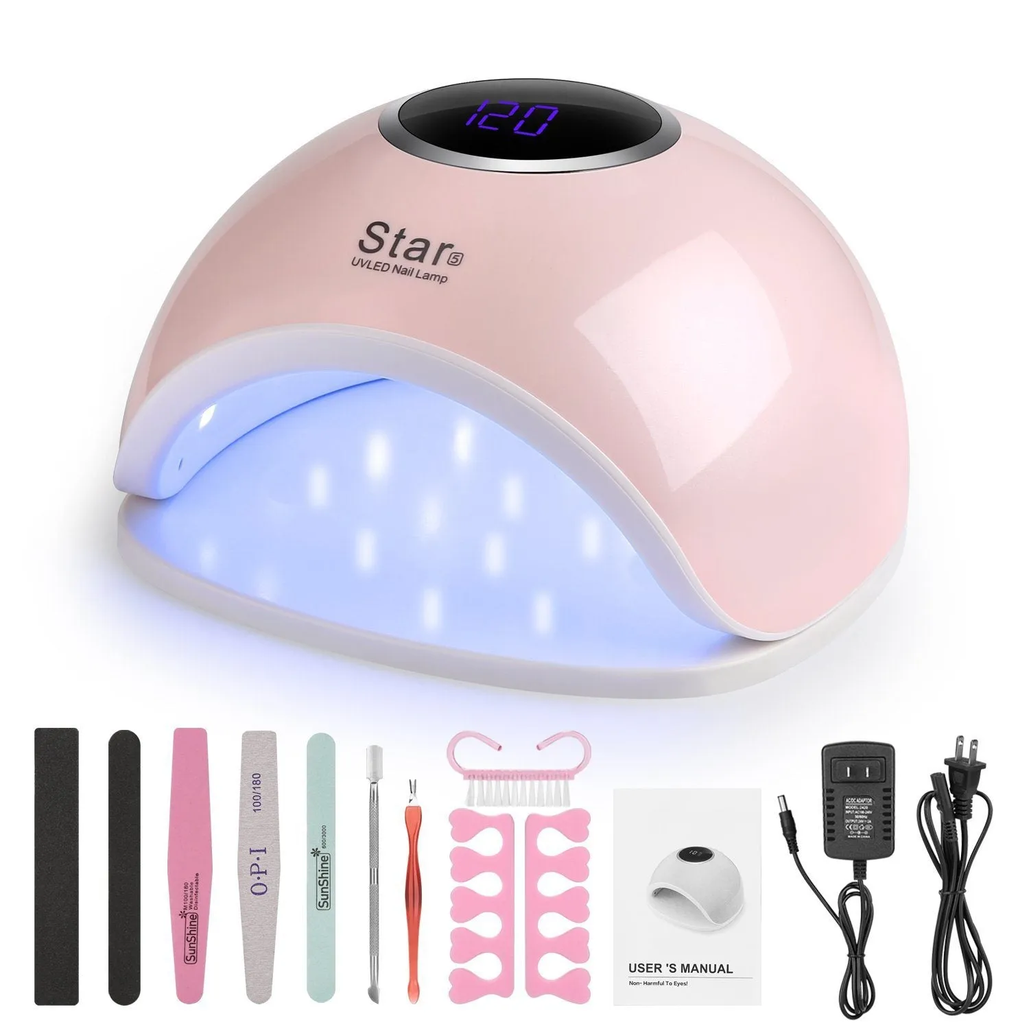 FINATE 72W UV LED Gel Nail Lamp