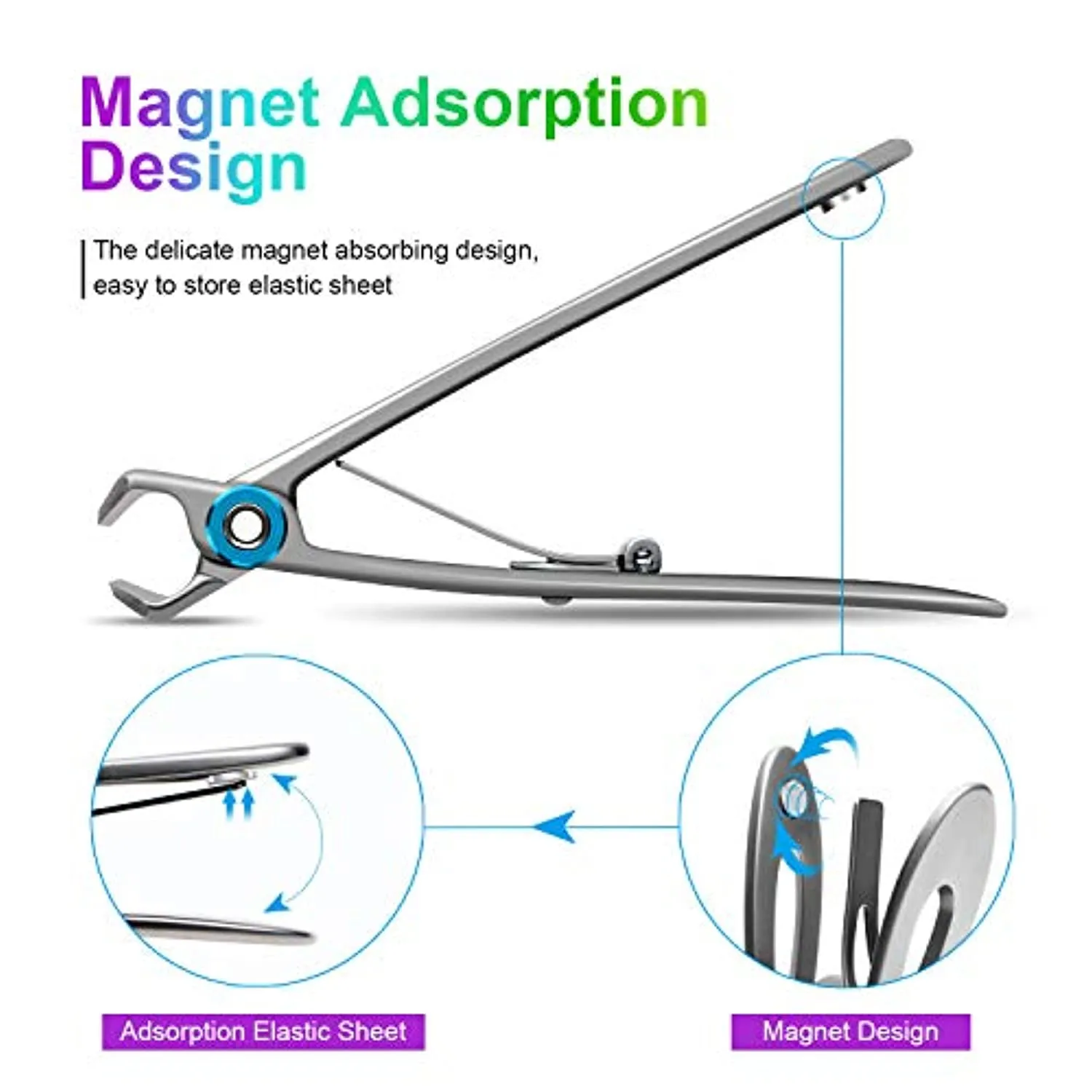 Finger Nail Clip Set [4 Piece] - Toenail Clippers for Thick Nails, Heavy Duty Toenail Clippers for Thick Toenails - Fingernail Clippers Set, Nail Clippers for Men, Women, and Seniors - Silver