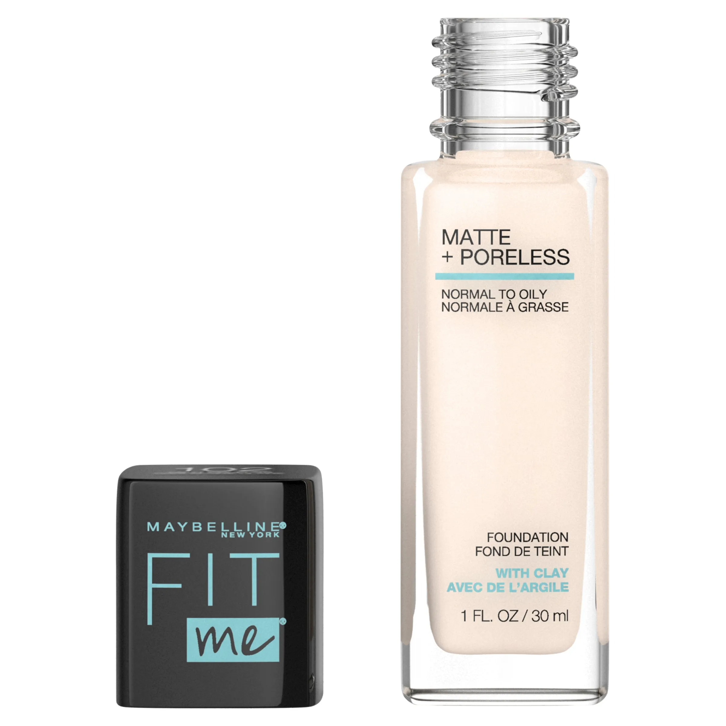 FIT ME MATTE & PORELESS MATTIFYING LIQUID FOUNDATION 102 FAIR PORCELAIN 30ML