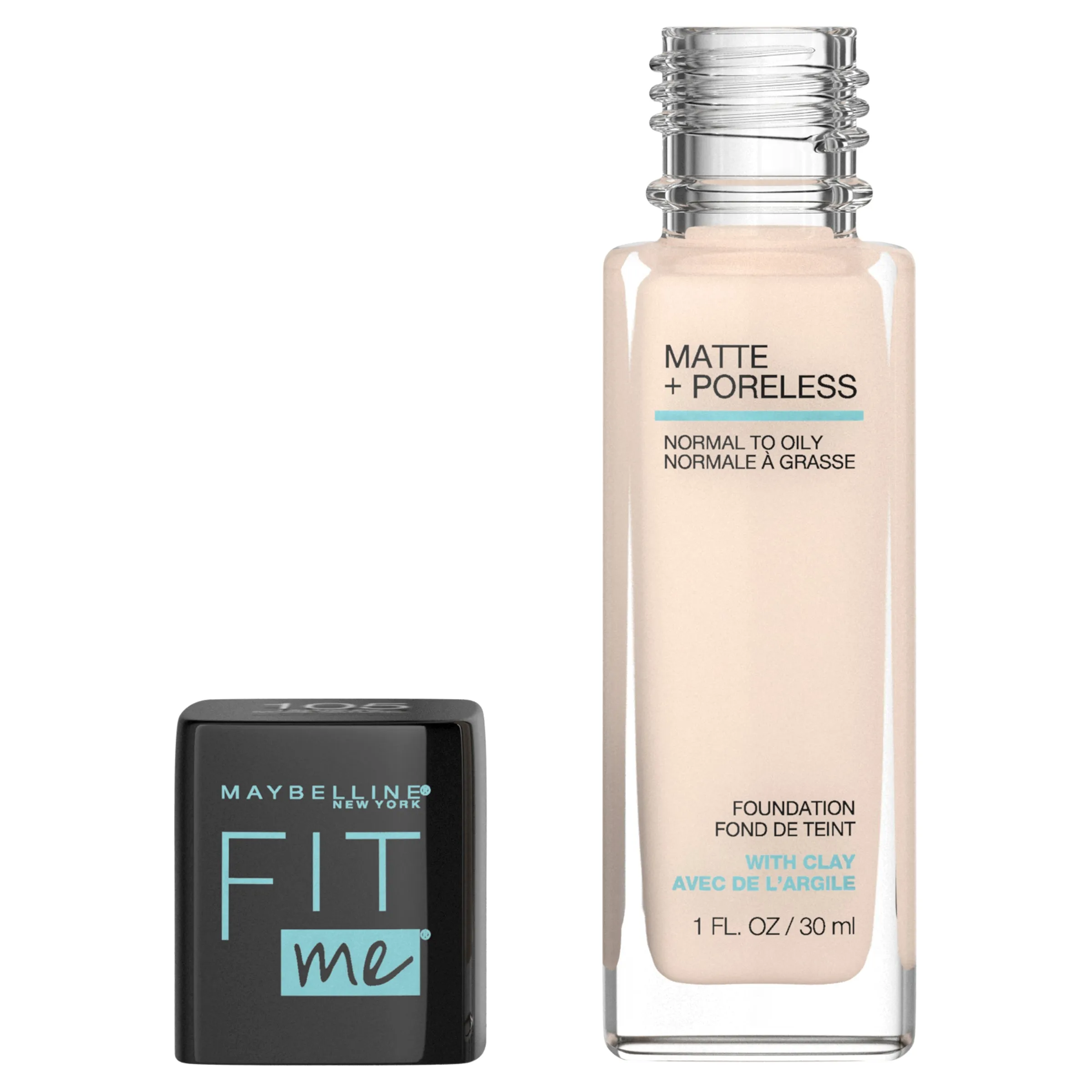 FIT ME MATTE & PORELESS MATTIFYING LIQUID FOUNDATION 105 FAIR IVORY 30ML
