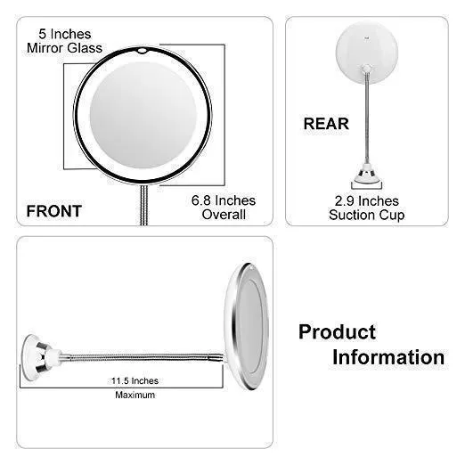 Flexible Magnification Makeup Mirror