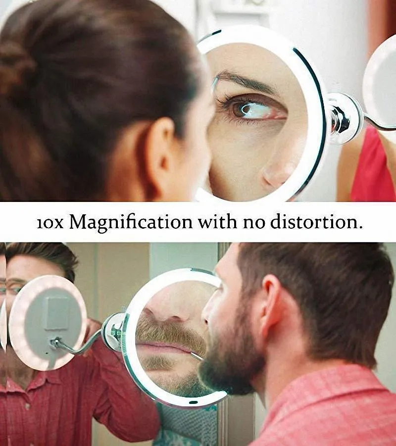 Flexible Magnification Makeup Mirror