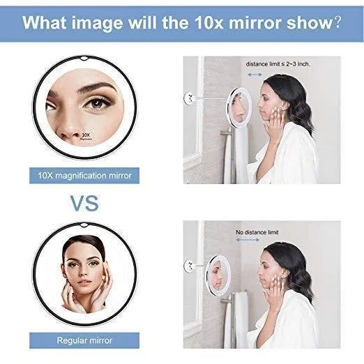 Flexible Magnification Makeup Mirror