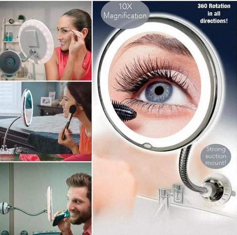 Flexible Magnification Makeup Mirror