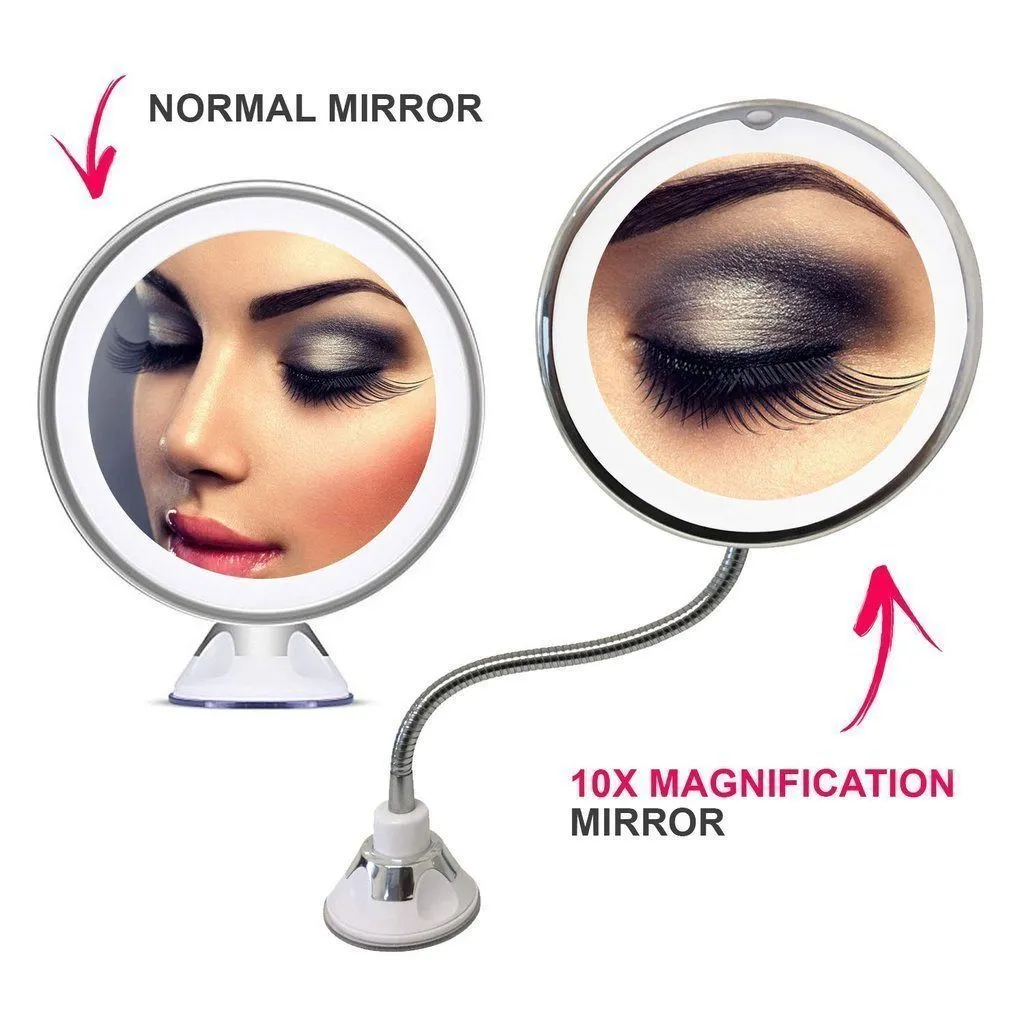 Flexible Magnification Makeup Mirror