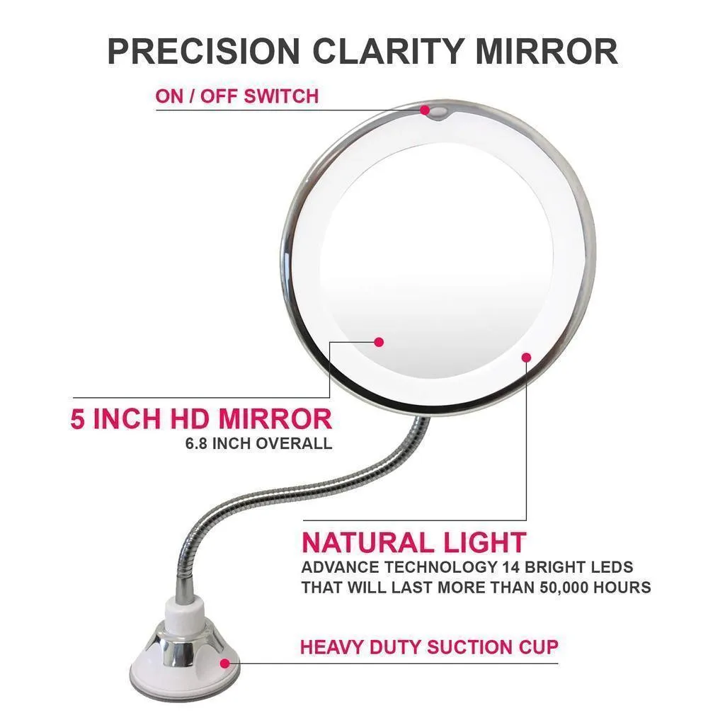 Flexible Magnification Makeup Mirror