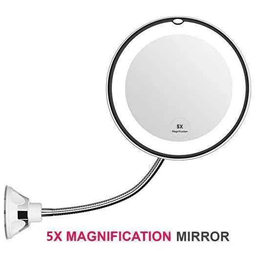 Flexible Magnification Makeup Mirror