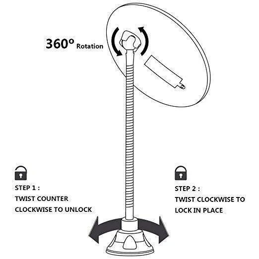 Flexible Magnification Makeup Mirror
