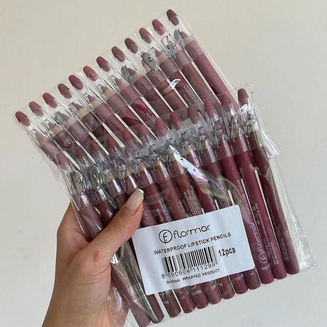 Flormar - 12 Color Jumbo Lip Liner Pencils