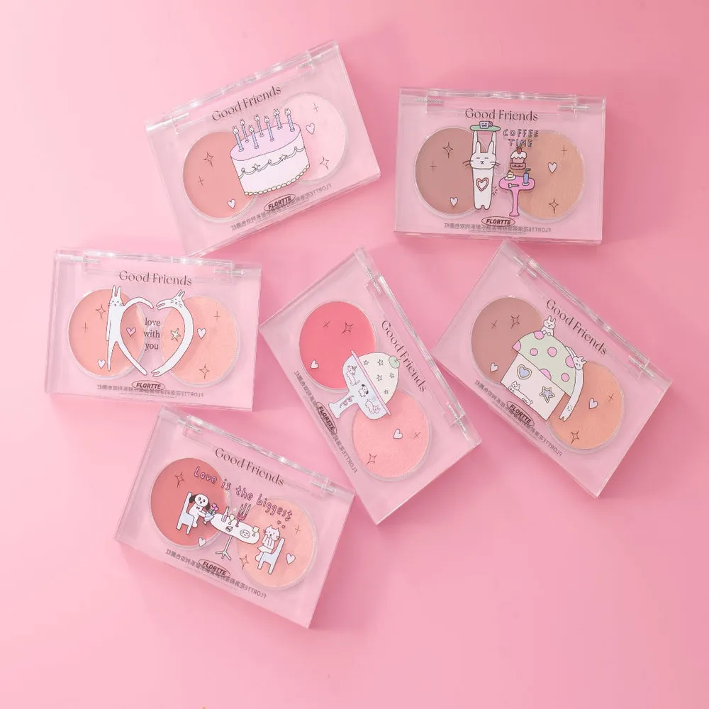 Flortte Good Friends Club Dual-Color Blush 3.2g