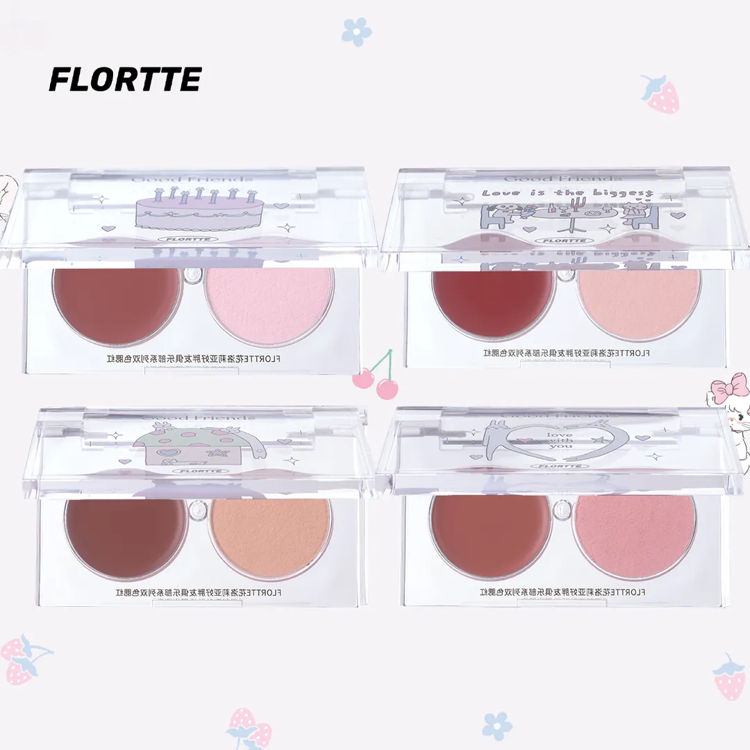 Flortte Good Friends Club Dual-Color Blush 3.2g