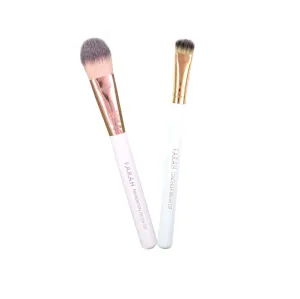 Foundation & Concealer Brush DUO Rose Gold