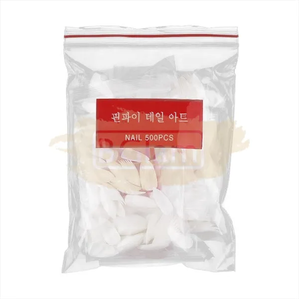 Full Cover Almond Nail Tips Natural 500 Tips
