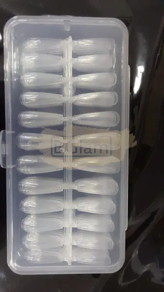 Full Cover Ballerina Nail Tips Clear 240 Tips Box No.1