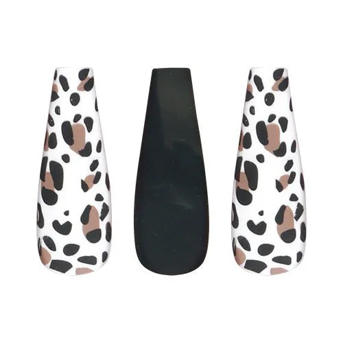 Full Cover Leopard Design Long Coffin
