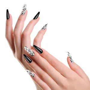 Full Cover Leopard Design Long Coffin