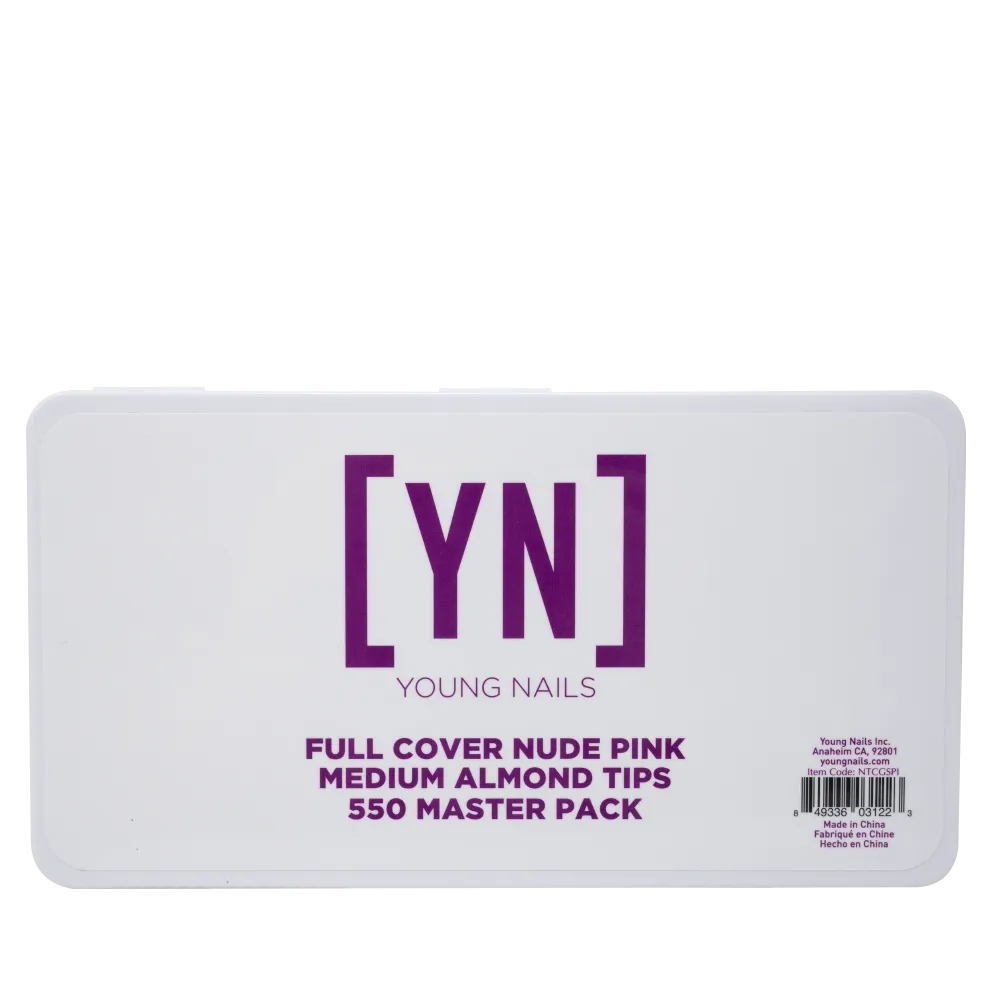 Full Cover Nude Pink Medium Almond Tips 550 Master Pack