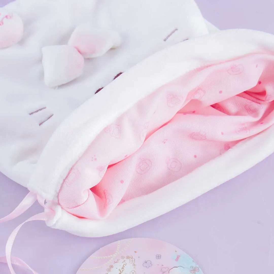 Funwari Necolon Fluffy Drawstring Bag