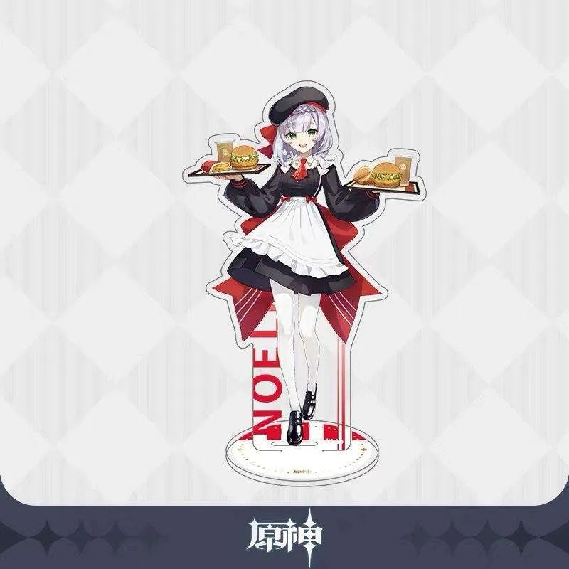 Genshin Impact x KFC: Diluc & Noelle Fast Food Collaboration Acrylic Stand & Can Badge