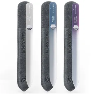 Genuine Czech Crystal Mantra Glass Nail File in Suede "Bundle of 3 pcs"