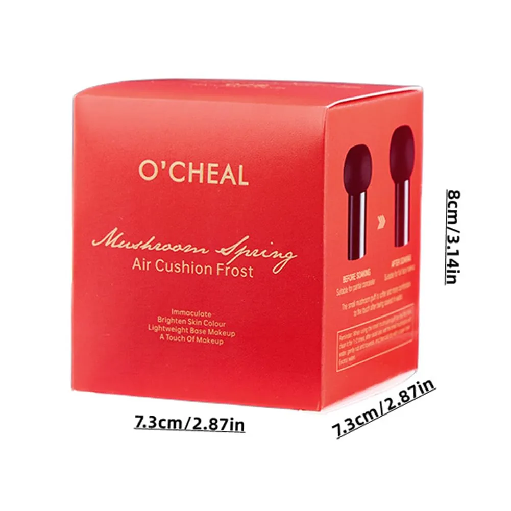 GL-Turelifes Mushroom Head Air Cushion CC Cream Foundation Water Feeling Flawless BB Cream Moisturizing Oil Control,lightweight & Smoothing Natural Face Concealer (H-01 Ivory, 0.53 Oz)
