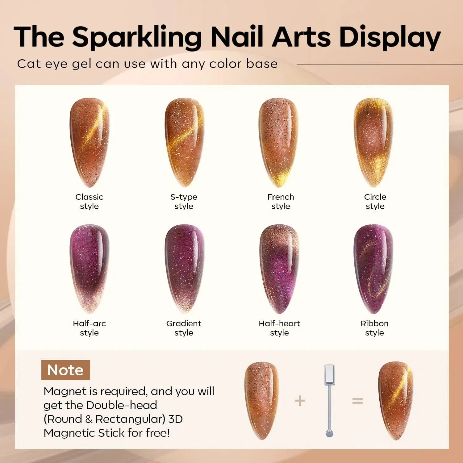 Glitter Waves - 6 Colors Cosmo Party Gel Nail Polish Set 7ml