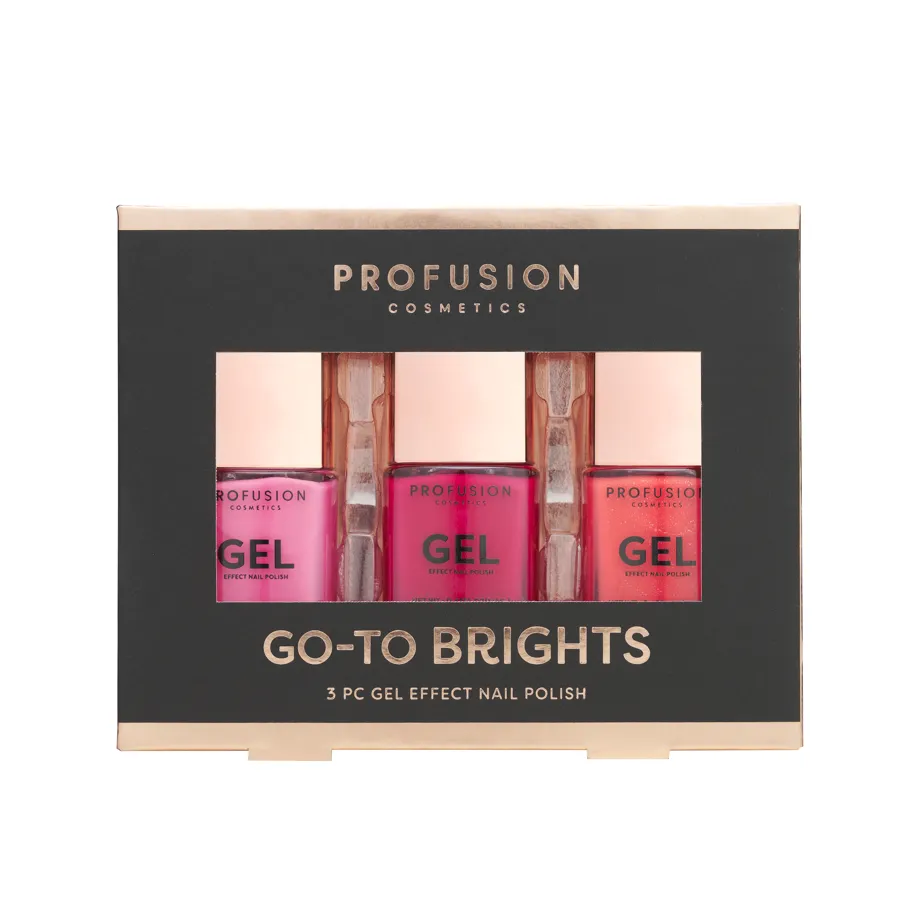 GO-TO BRIGHTS | 3 PC GEL EFFECT NAIL POLISH SET