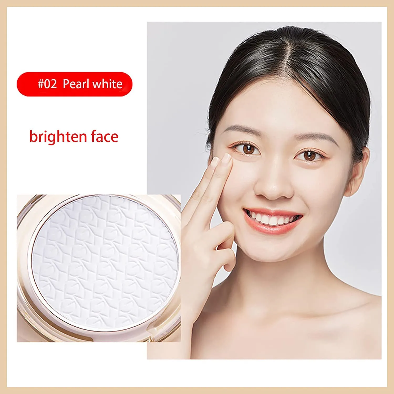 Golden Face Powder, [M] Golden Face Powder, Oil Control Face Pressed Powder Makeup Foundation Powder Matte Smooth Setting Silk Soft Mist Powder Cake Long-Lasting Waterproof (#02  #03)