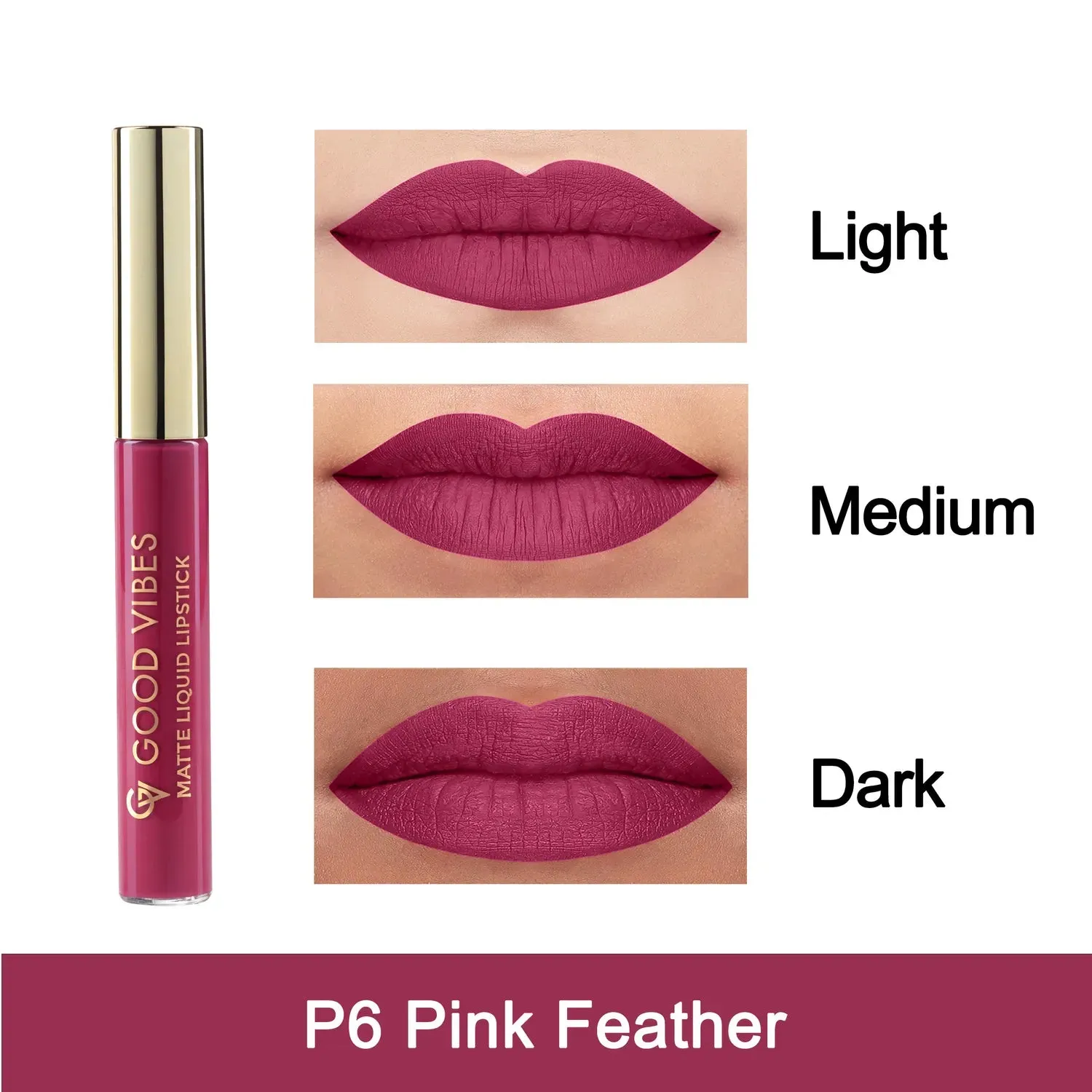Good Vibes HydraGlow Matte Liquid Lipstick| Jojoba & Vitamin E| Pink Feather (P6) - (5.2ml)