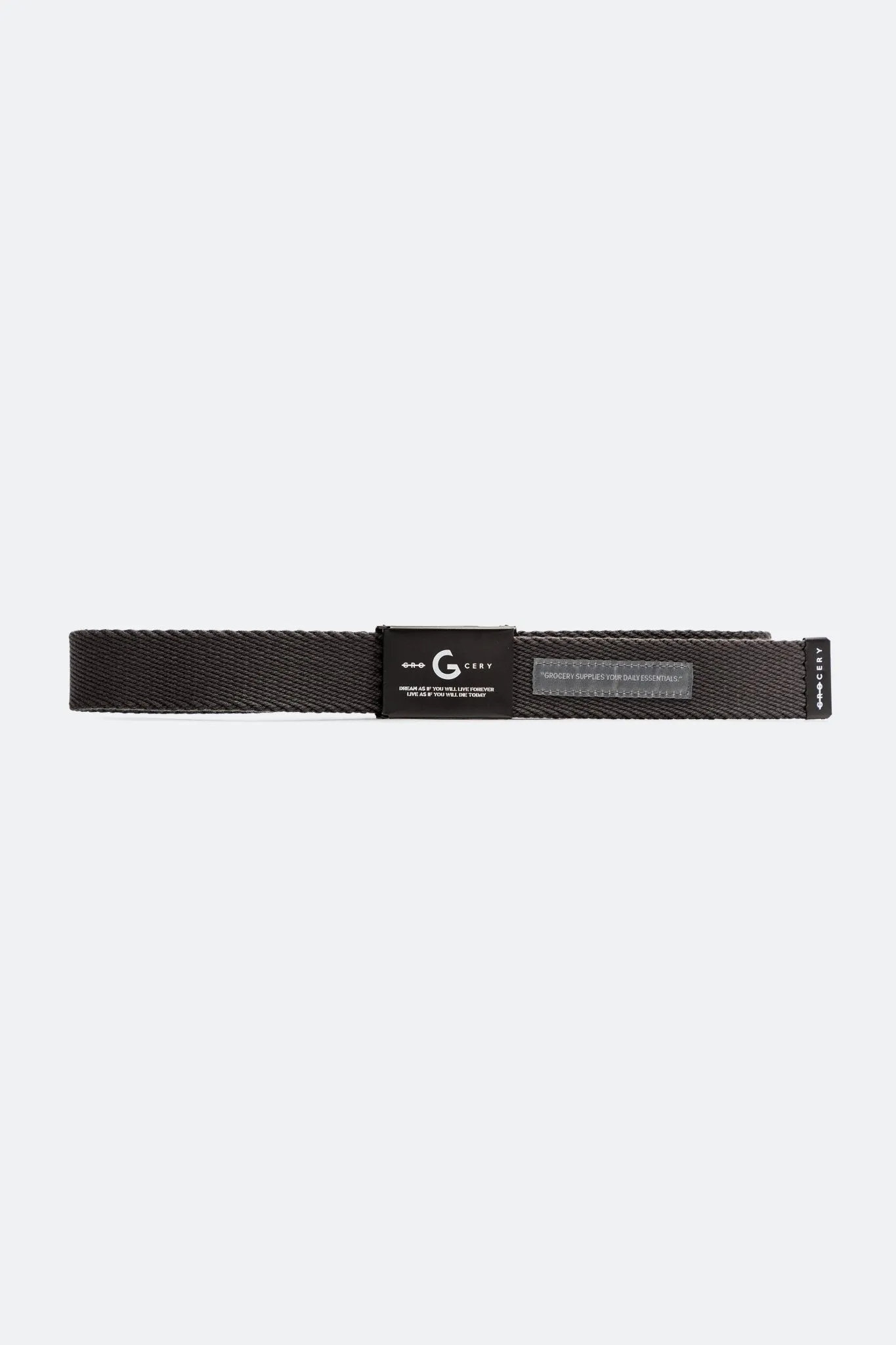 GROCERY BT-001 SLOGAN WEB BELT/ CHARCOAL