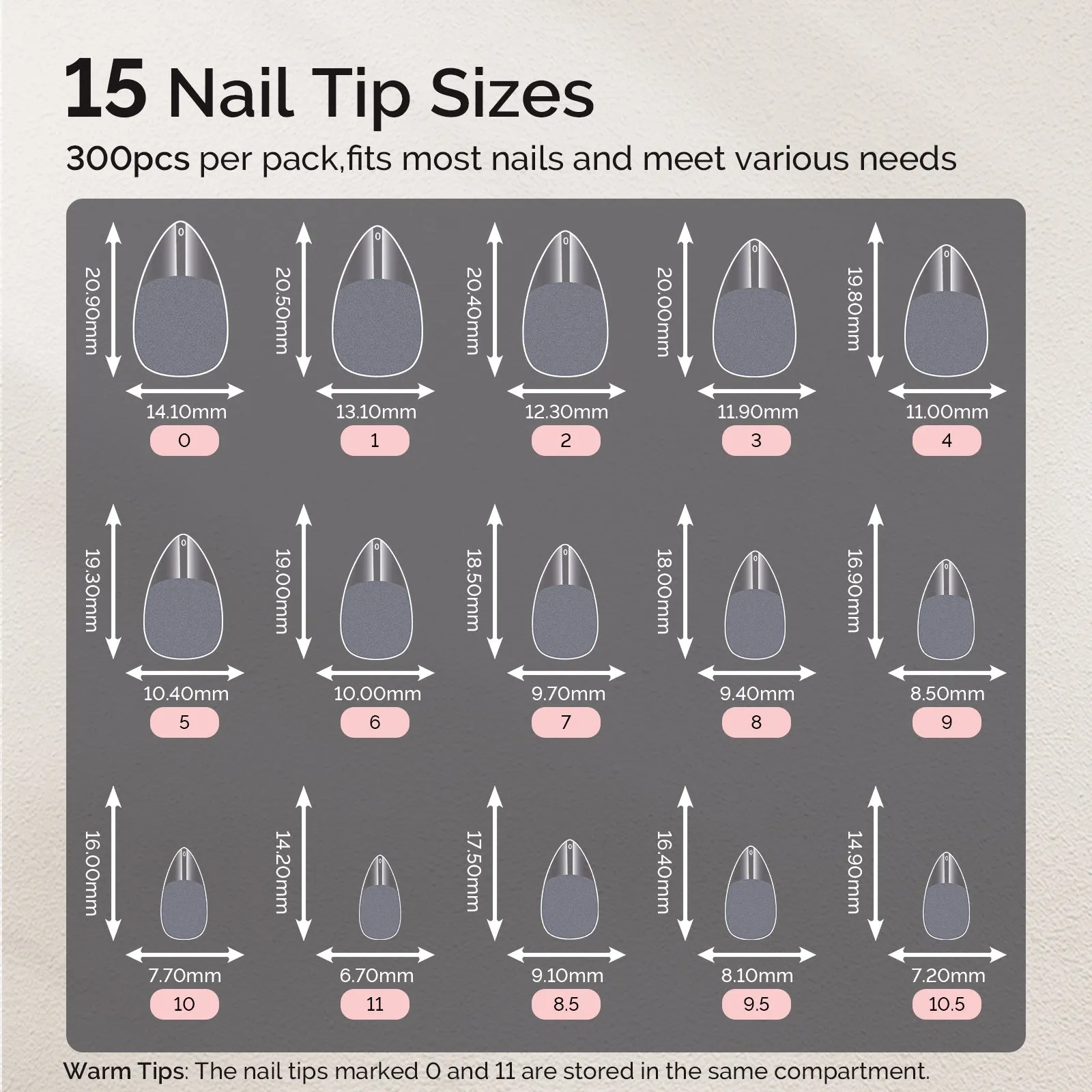Half Matte Pre-Shaped Acrylic Nail Extension Tips