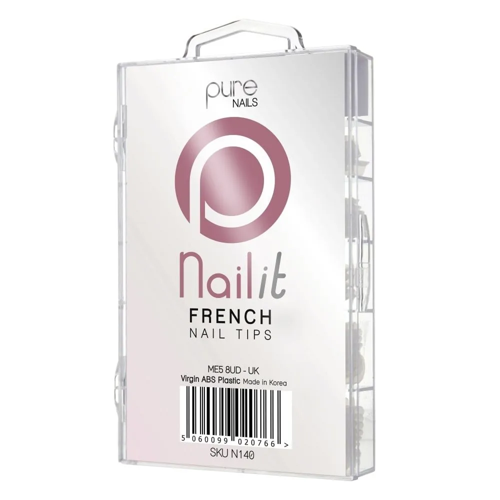 Halo Pure Nails French Nail Tips 100x Mixed Sizes