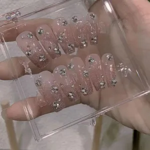 Handmade Pink Ballet Fake Nails