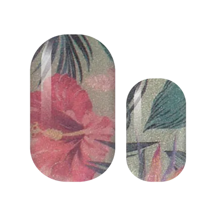 Hawaiian Hibiscus Nail Wraps