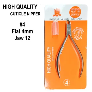 High Quality Cuticle Nippers #4- Flat 4mm/Jaw 12 (F4J12)