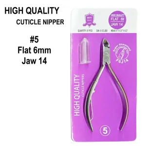High Quality Cuticle Nippers #5 - Flat 6mm/Jaw 14 (F6J14)