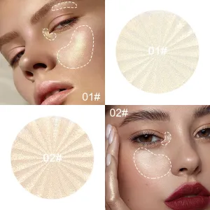 Highlighter Powder Palette, Illuminator Powder Palette Highlighter Baked Waterproof Long Lasting Brilliant Lighten Skin Color Face Contour Powder
