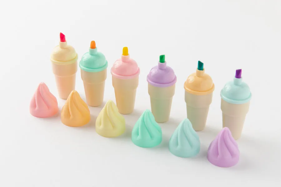Highlighter Set Ice Cream Cone 6-Color