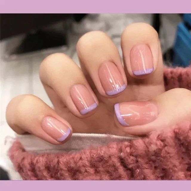 Hnzxzm 24Pcs Blue Flame Love Wearing False Nails Press On Nail Tips Full Cover Manicure Detachable Special Artificial Fake Nails Art