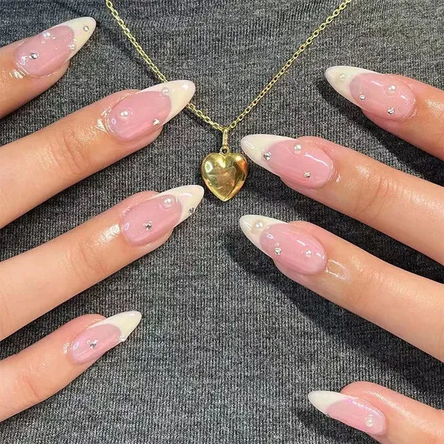 Hnzxzm 24Pcs Blue Flame Love Wearing False Nails Press On Nail Tips Full Cover Manicure Detachable Special Artificial Fake Nails Art