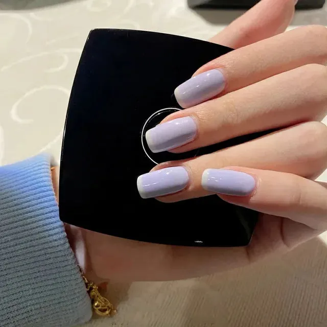 Hnzxzm 24Pcs Blue Flame Love Wearing False Nails Press On Nail Tips Full Cover Manicure Detachable Special Artificial Fake Nails Art